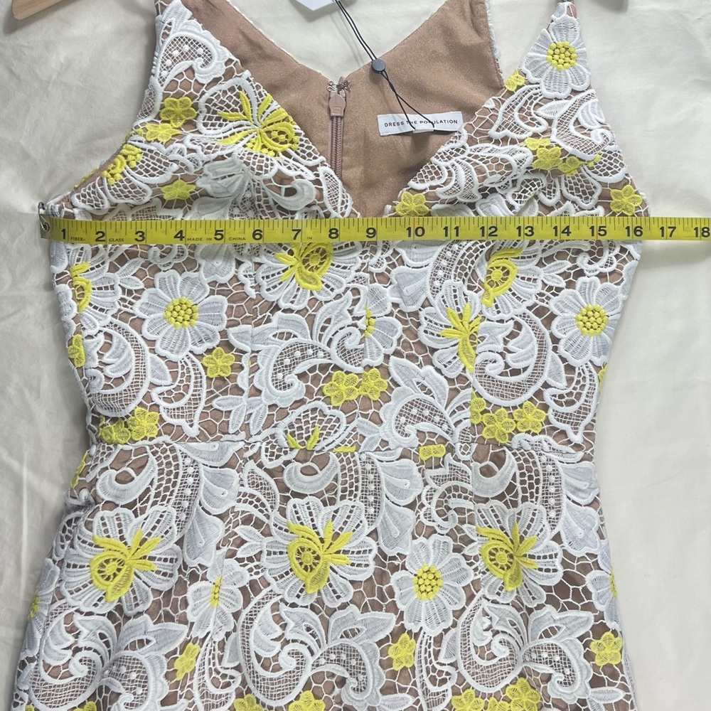 Dress the Population - Aurora Dress - White/Yellow - Picture 7 of 9